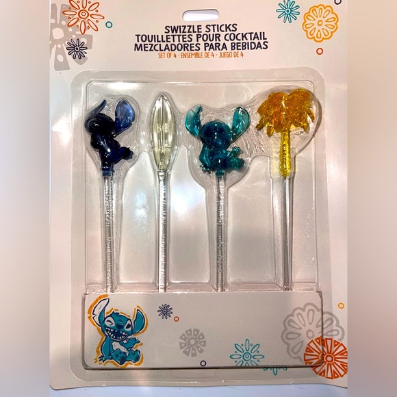 Disney Dining Disneys Stitch Set Of Swizzle Sticks Poshmark